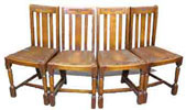 Set of 4 oak chairs