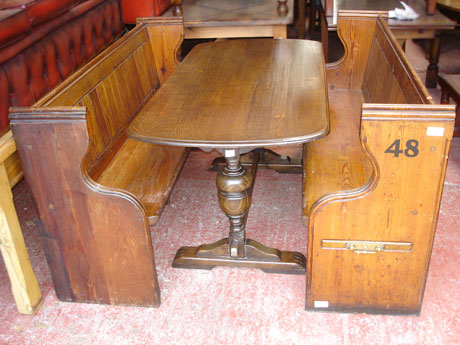 Refectory Pub Table and Pews